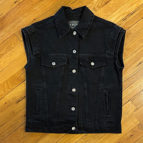 Primark Jackets & Blazers - Black Sleeveless Denim Vest